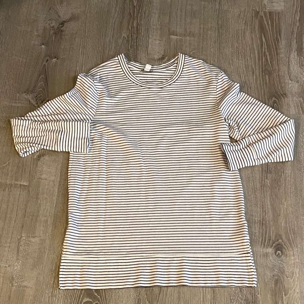 Daily Ritual Striped Long Sleeve Top M